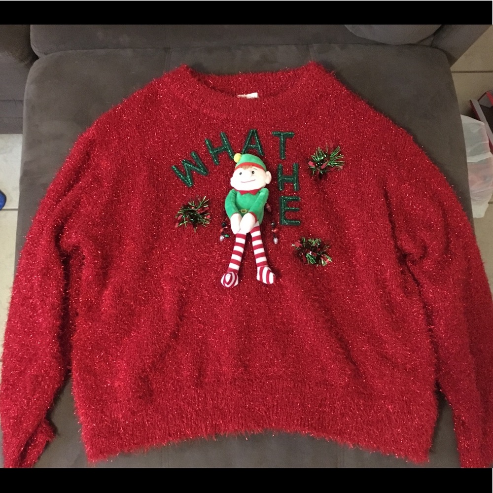 Ugly Christmas Sweater - What The Elf